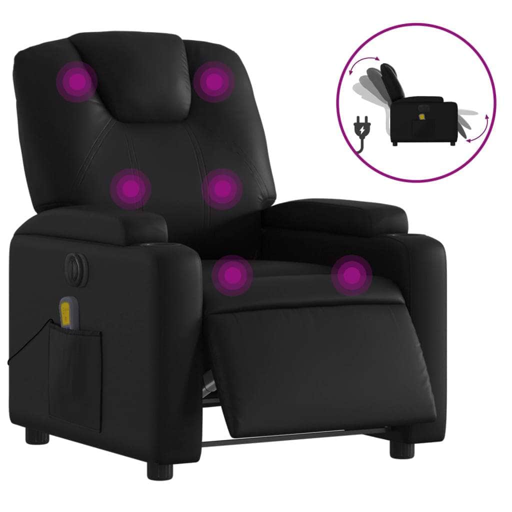 Electric Massage Recliner Chair - Faux Leather