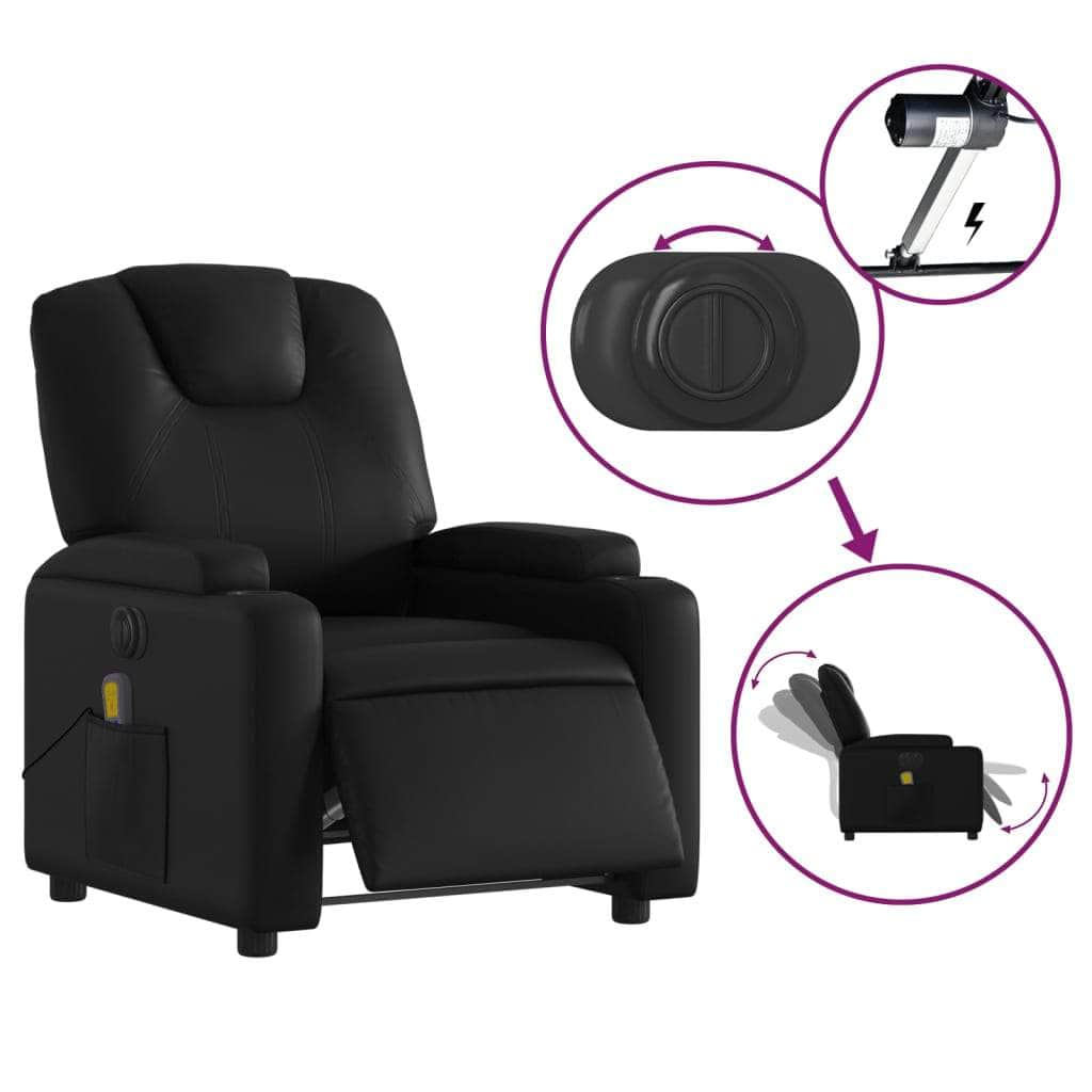 Electric Massage Recliner Chair - Faux Leather