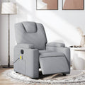 Electric Massage Recliner Chair - Grey Fabric