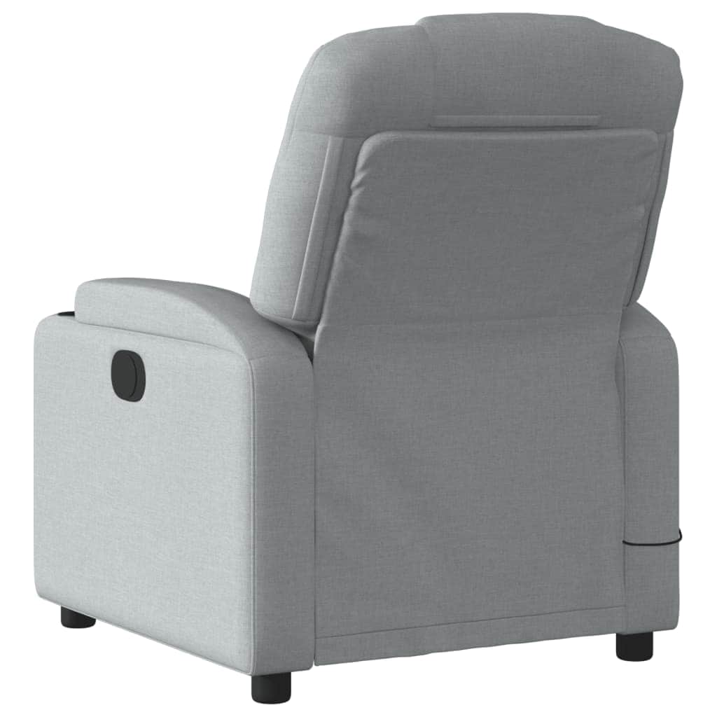 Electric Massage Recliner Chair - Grey Fabric