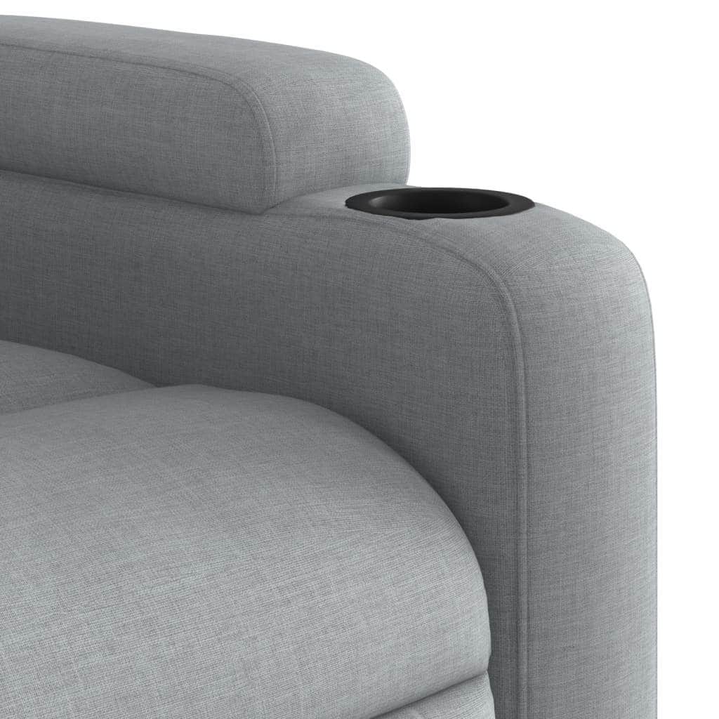 Electric Massage Recliner Chair - Grey Fabric