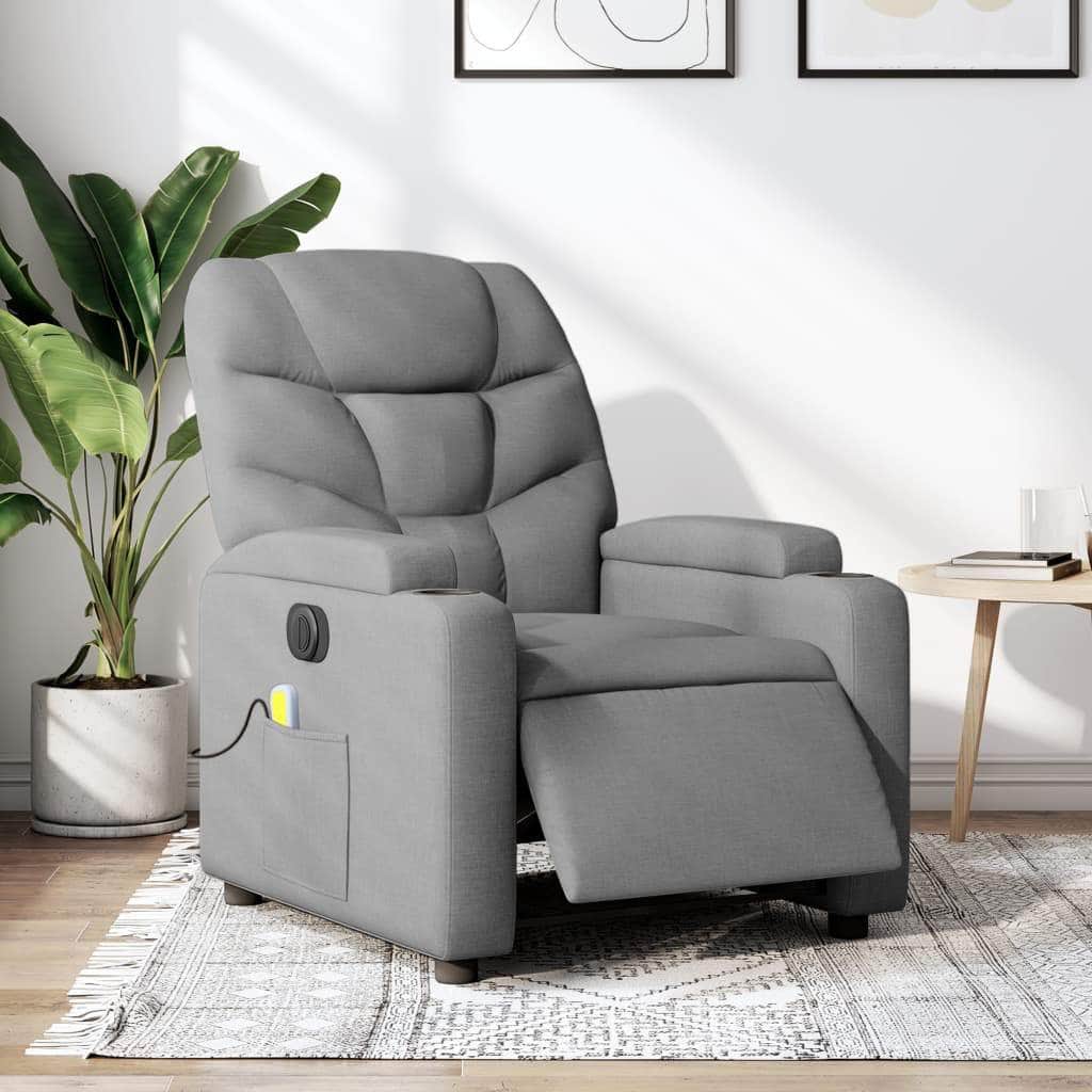 Electric Massage Recliner Chair - Fabric, 3 Colours