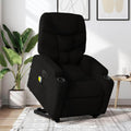 Electric Stand-Up Massage Recliner - Black Fabric