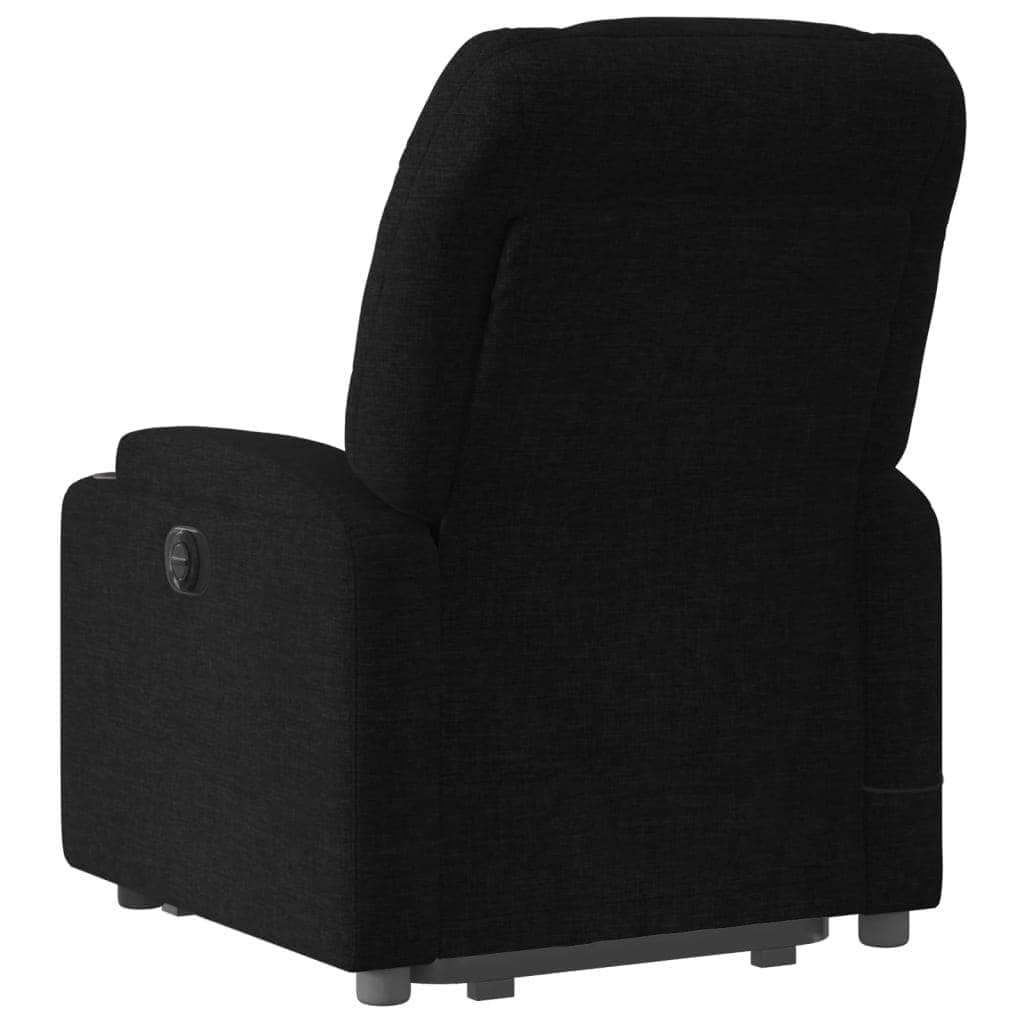 Electric Stand-Up Massage Recliner - Black Fabric