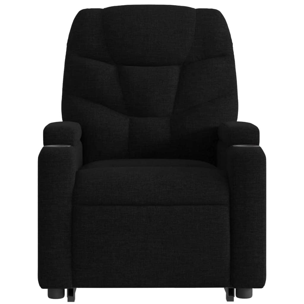 Electric Stand-Up Massage Recliner - Black Fabric