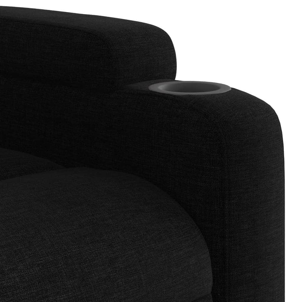Electric Stand-Up Massage Recliner - Black Fabric