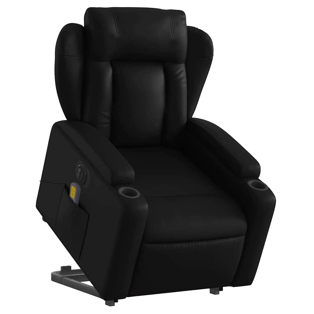 Electric Stand-Up Massage Recliner - Faux Leather