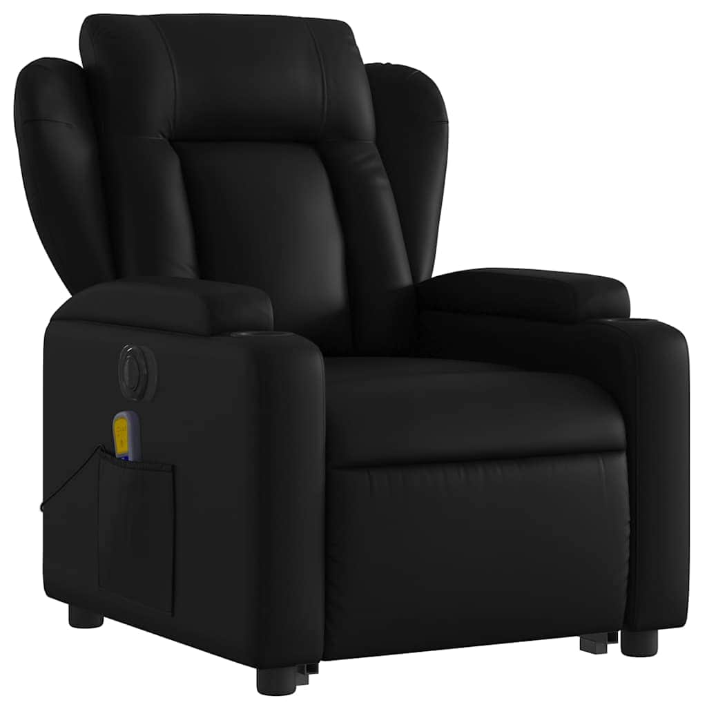 Electric Stand-Up Massage Recliner - Faux Leather
