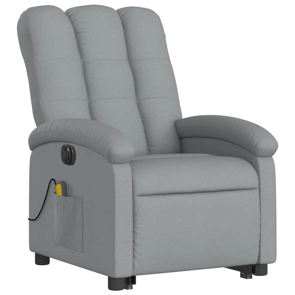 Electric Stand-Up Massage Recliner - Light Grey