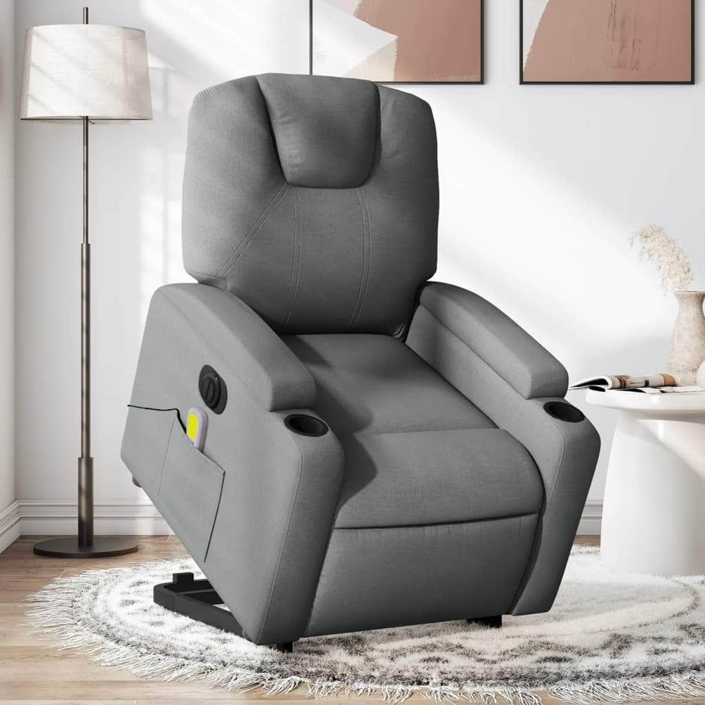 Electric Standing Massage Recliner - Light Grey