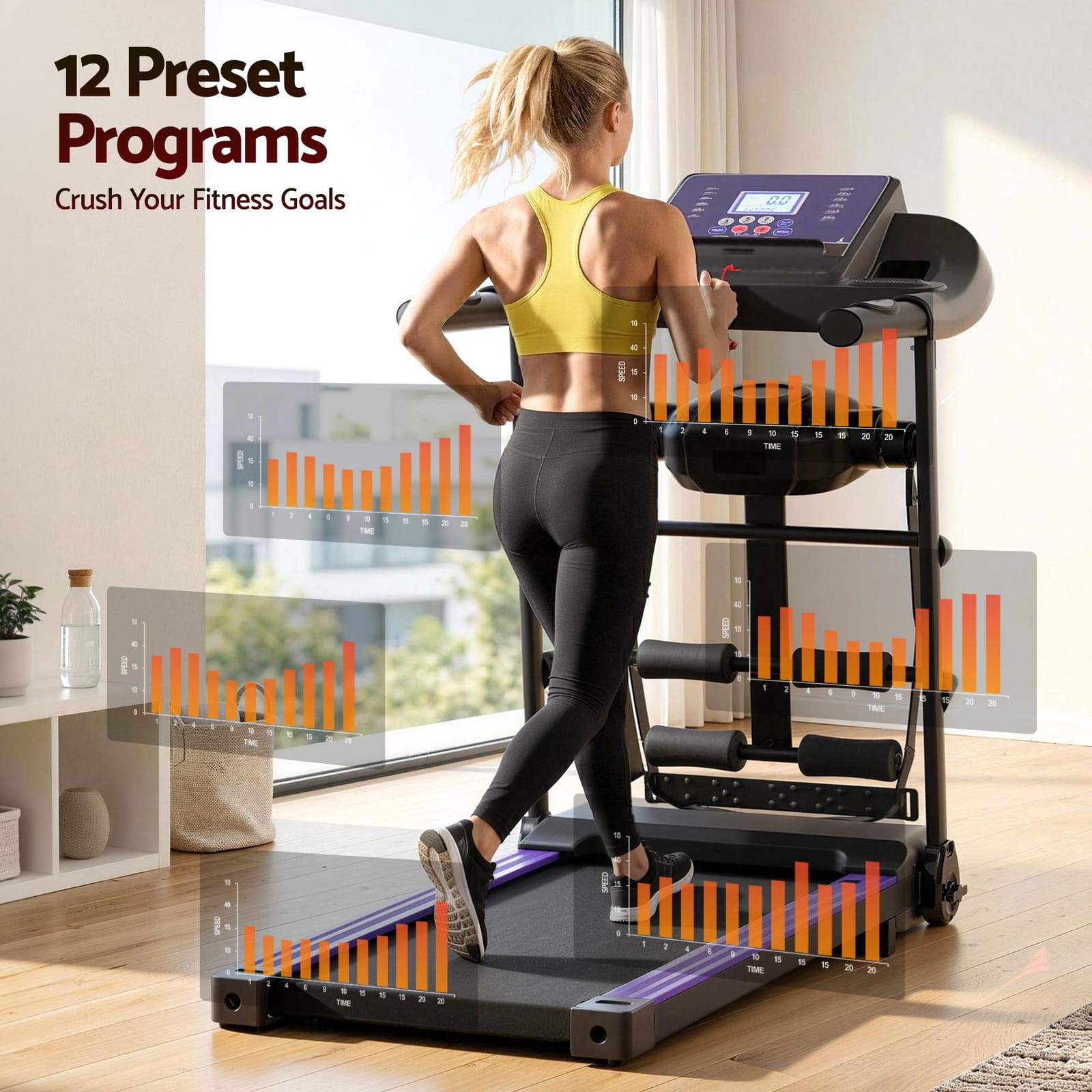 Electric Treadmill 400mm with Massage Belt