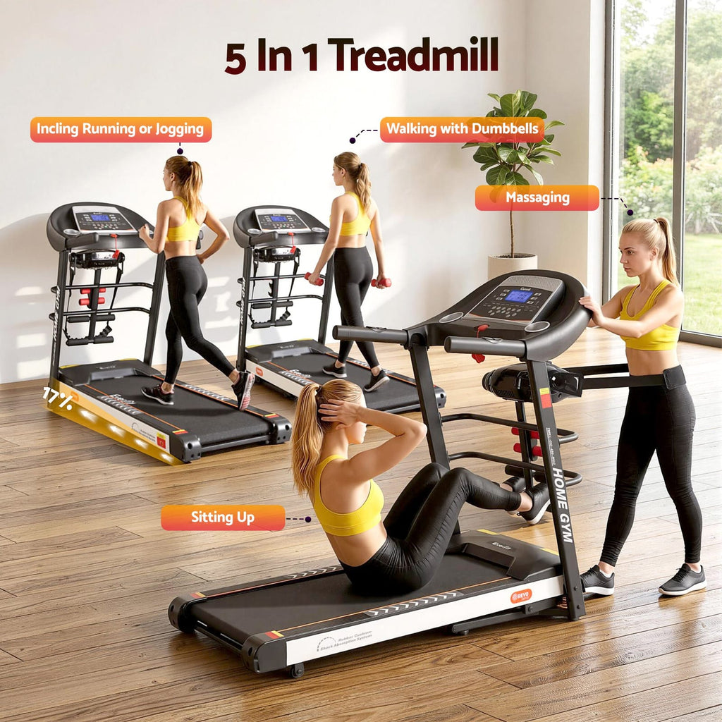 Electric Treadmill with Massage Belt 450mm