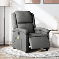 Electric Massage Recliner Chair - Dark Grey Fabric