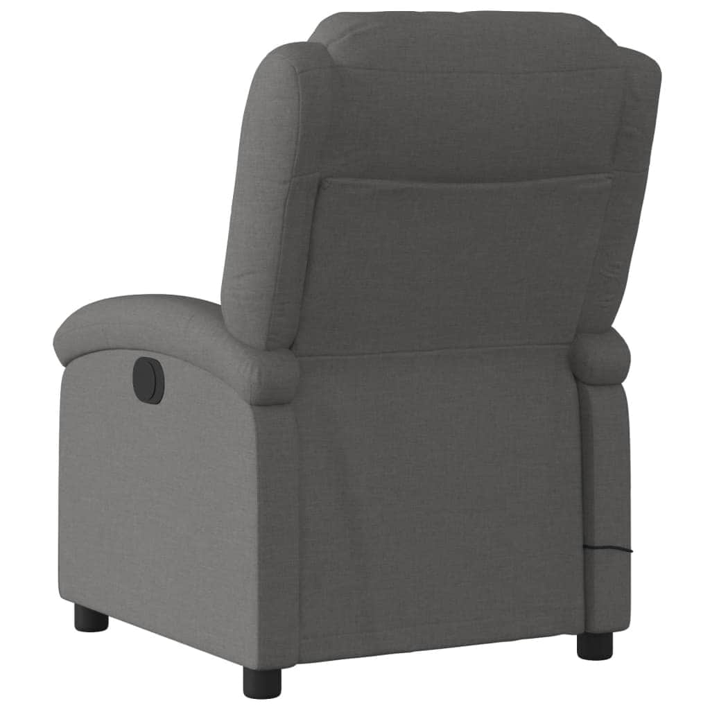 Electric Massage Recliner Chair - Dark Grey Fabric