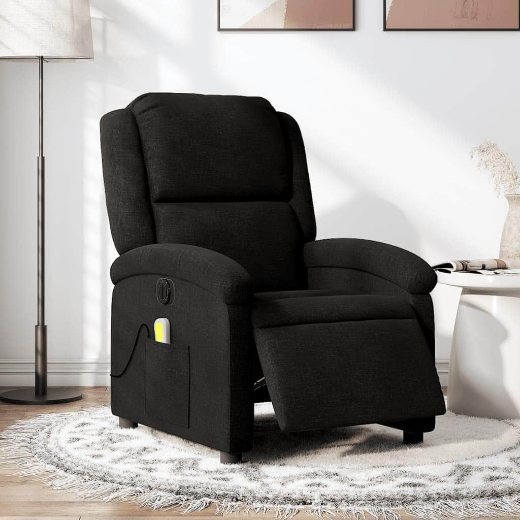 Electric Massage Recliner Chair - Dark Grey Fabric