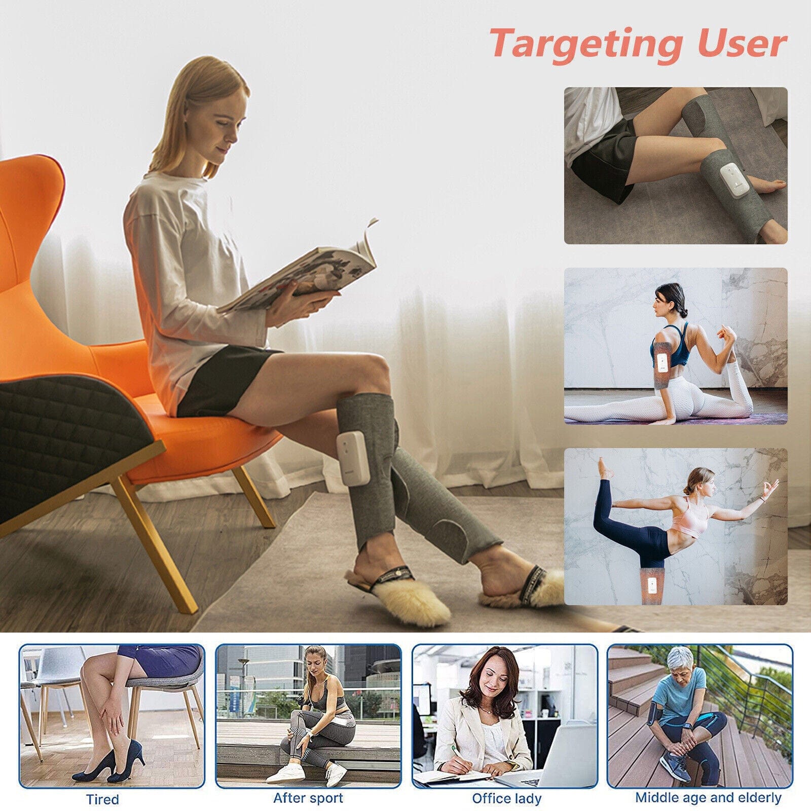 Heated Air Compression Leg Massager
