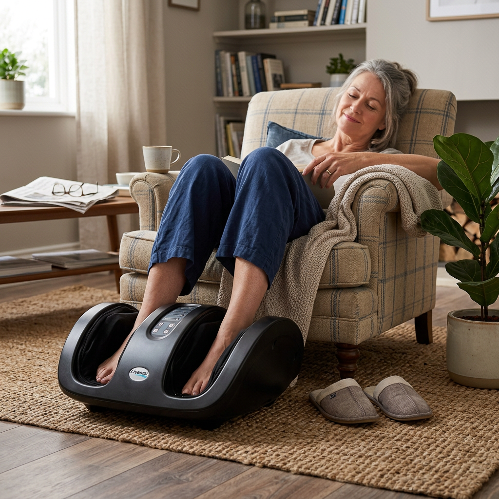 Livemor Foot Massager Black lifestyle