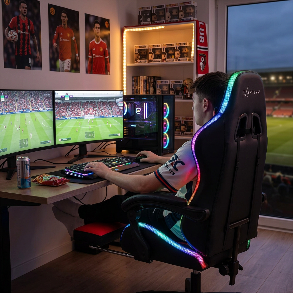 6 Point Massage Gaming Chair lifestyle