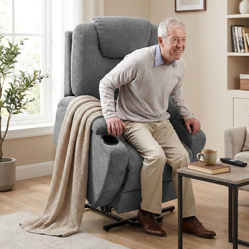Recliner Chair Velvet Milio lifestyle