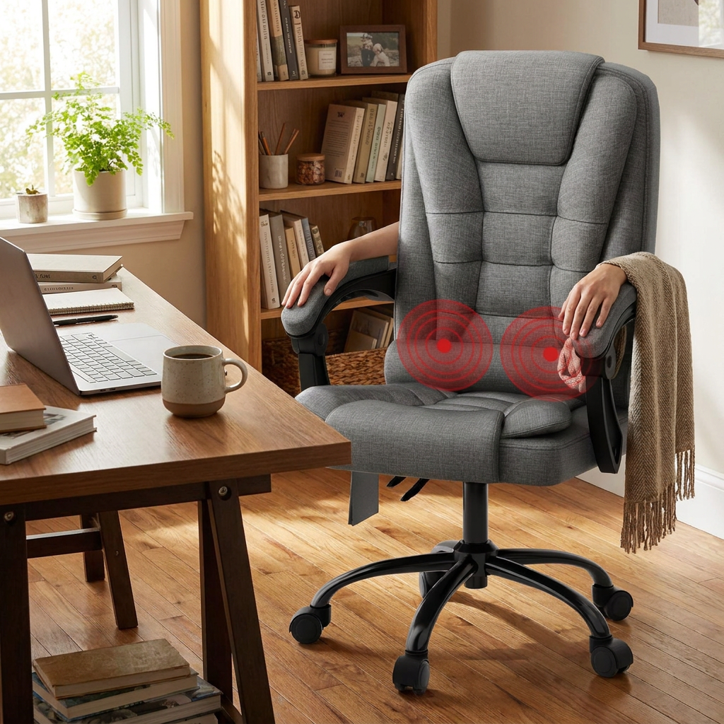 2 Point Massage Office Chair Fabric lifestyle