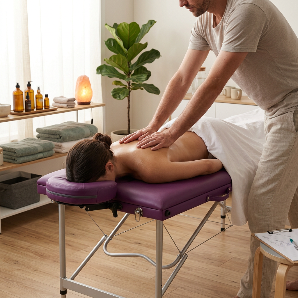 Massage Table 75cm Violet lifestyle