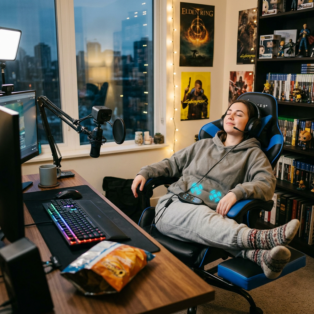 2 Point Gaming Office Chair Blue lifestyle