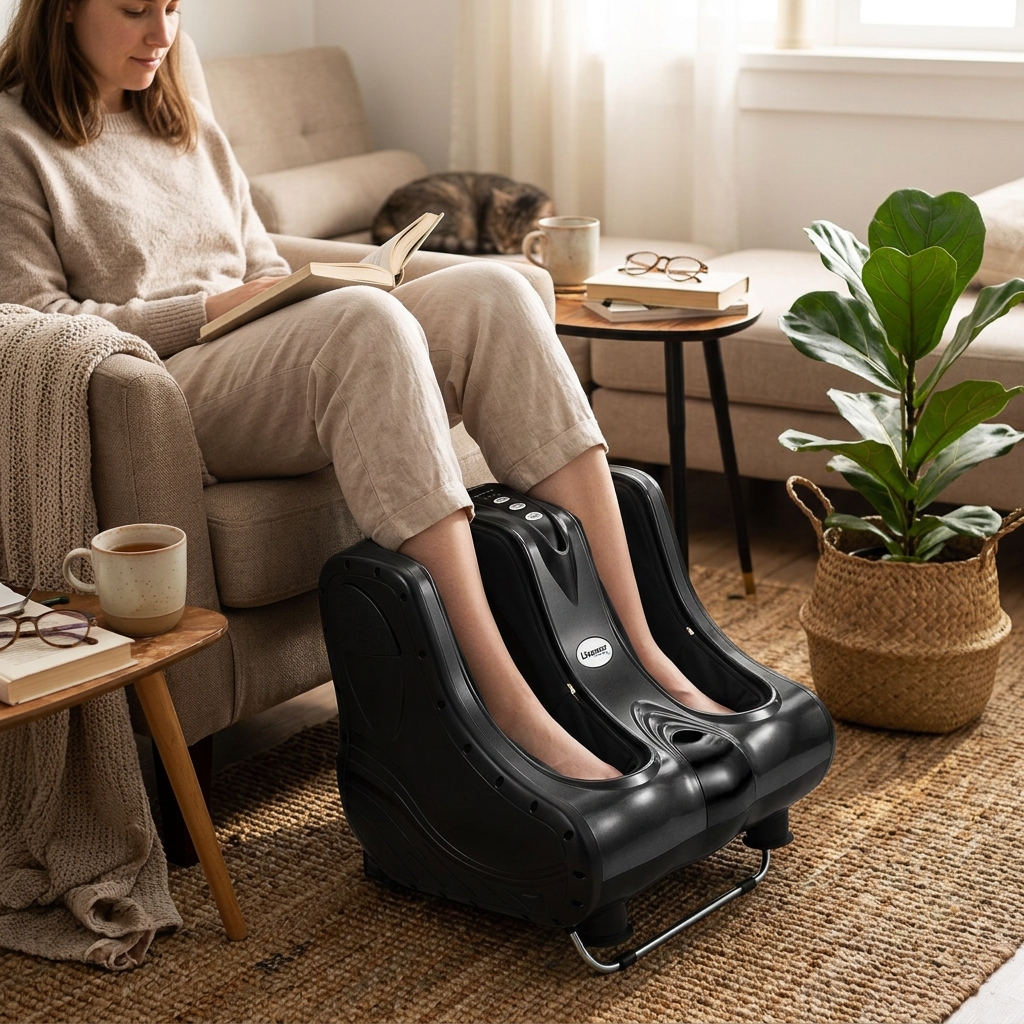 Foot Massager Shiatsu Roller Black lifestyle