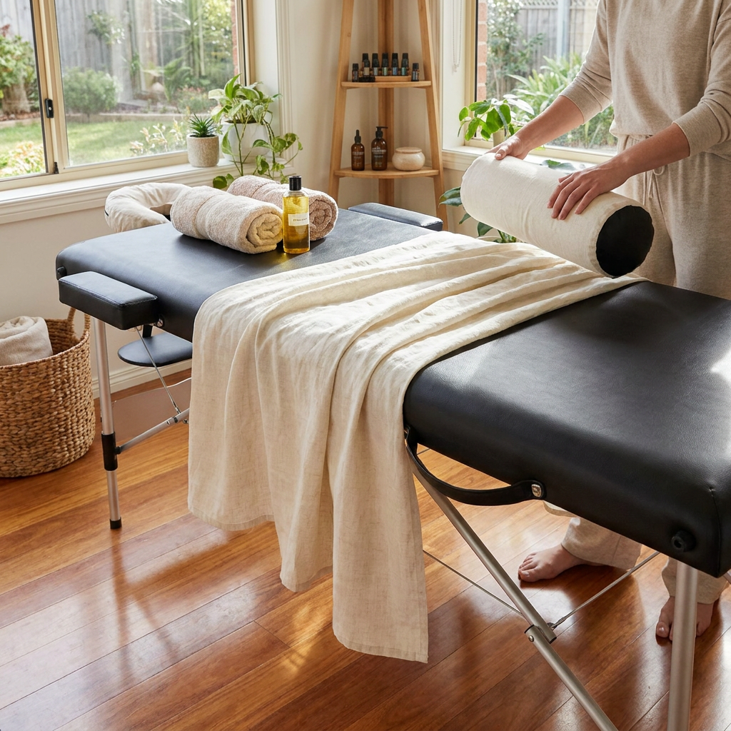 Portable 60cm 3 Fold Massage Table lifestyle