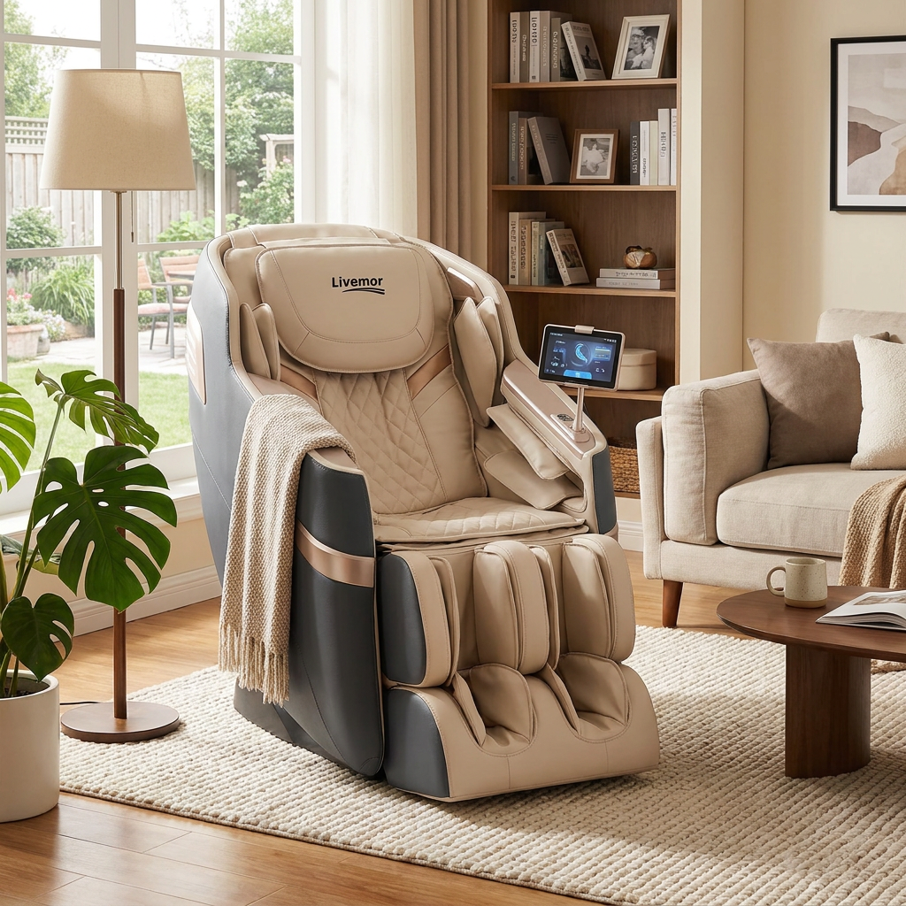 4D Massage Chair Sina Gray lifestyle