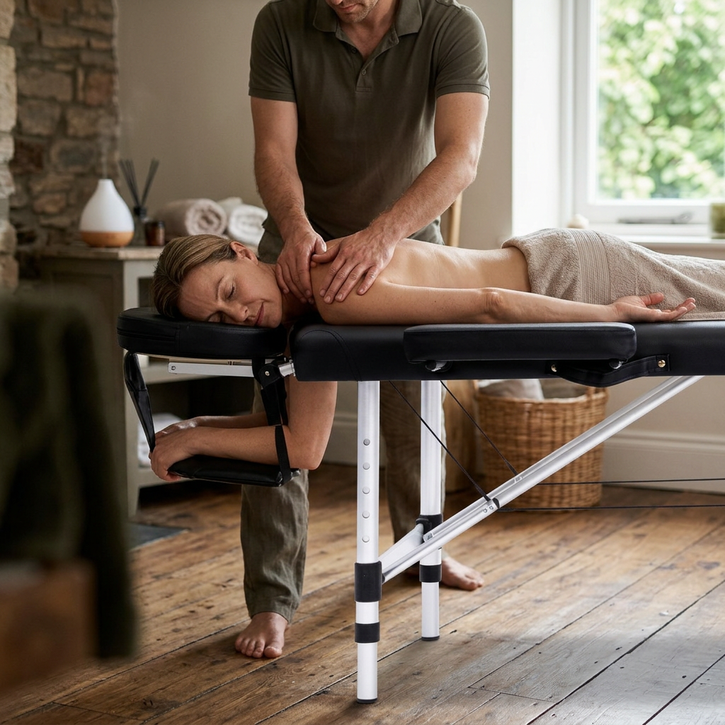 Aluminium Massage Table 55cm lifestyle