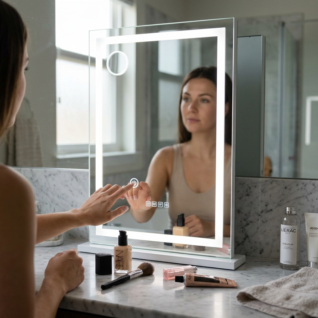 Bluetooth Makeup Mirror 58x80cm lifestyle