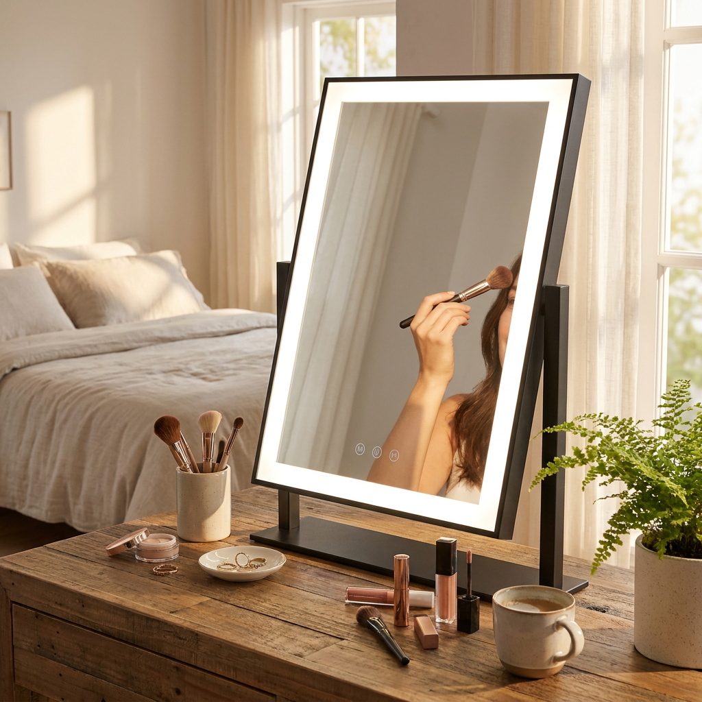 Makeup Mirror 30x40cm Black lifestyle