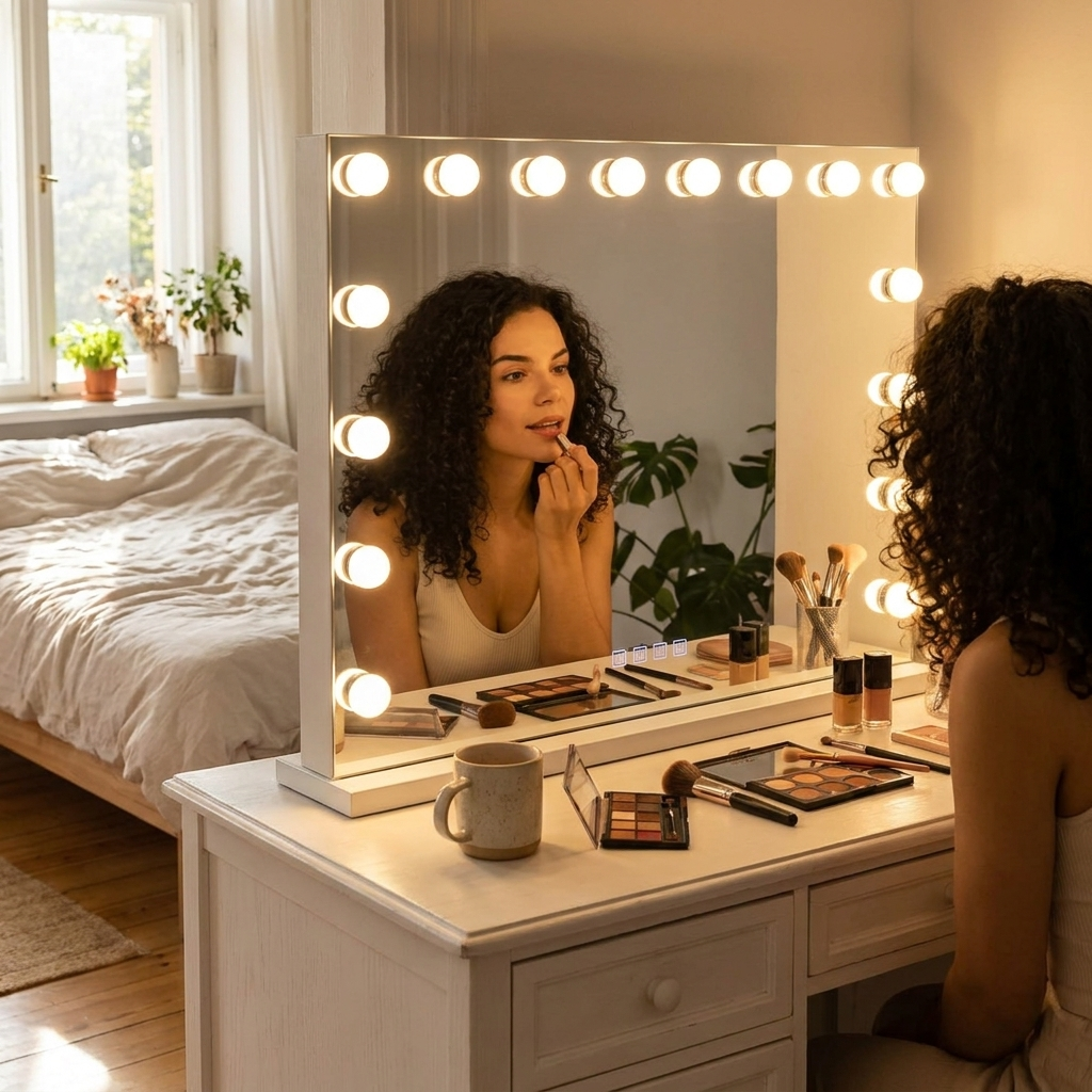 Bluetooth Makeup Mirror 80x58cm Wall lifestyle
