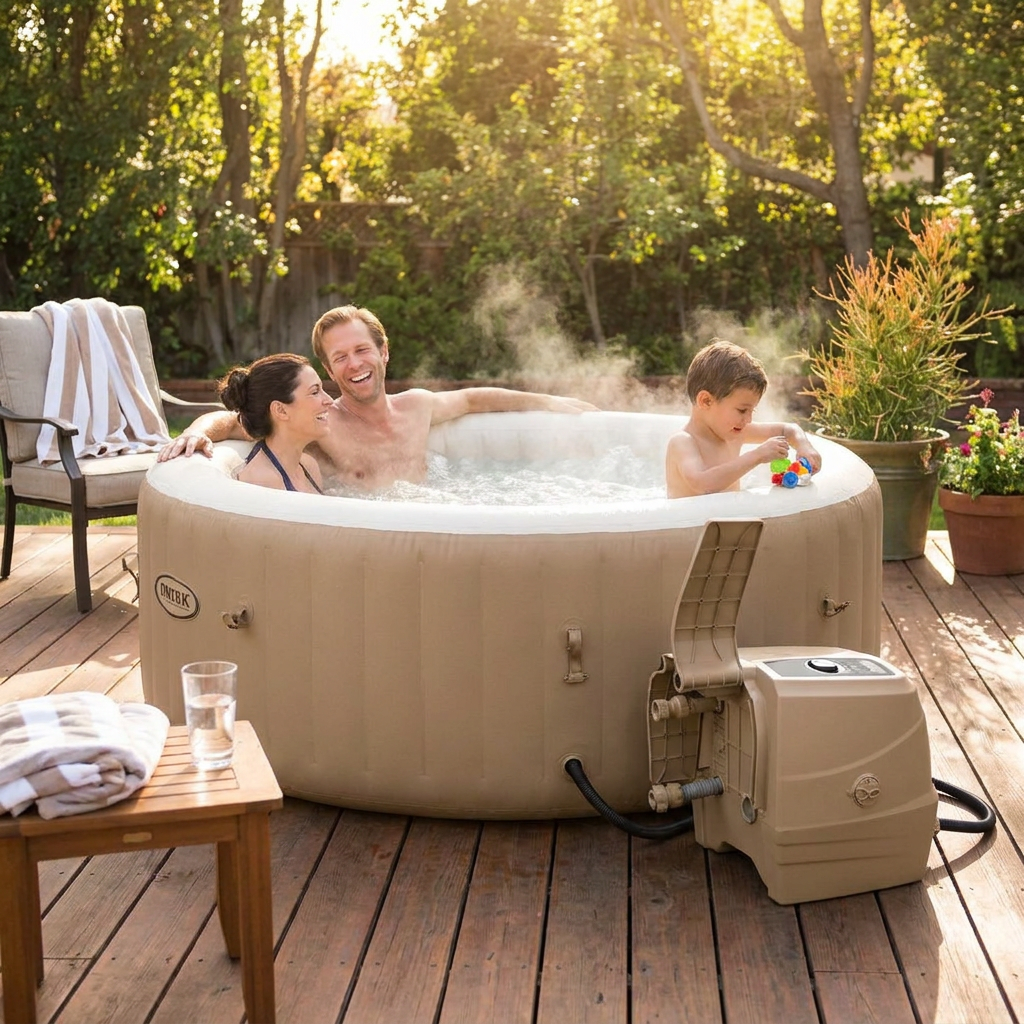 Bubble Massage Inflatable Hot Tub lifestyle