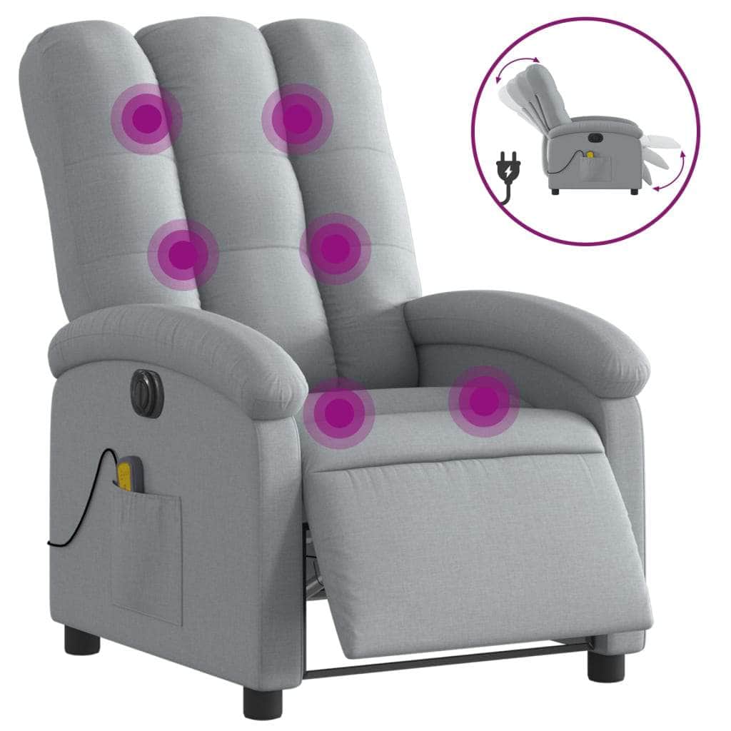 Electric Massage Recliner Chair - Fabric