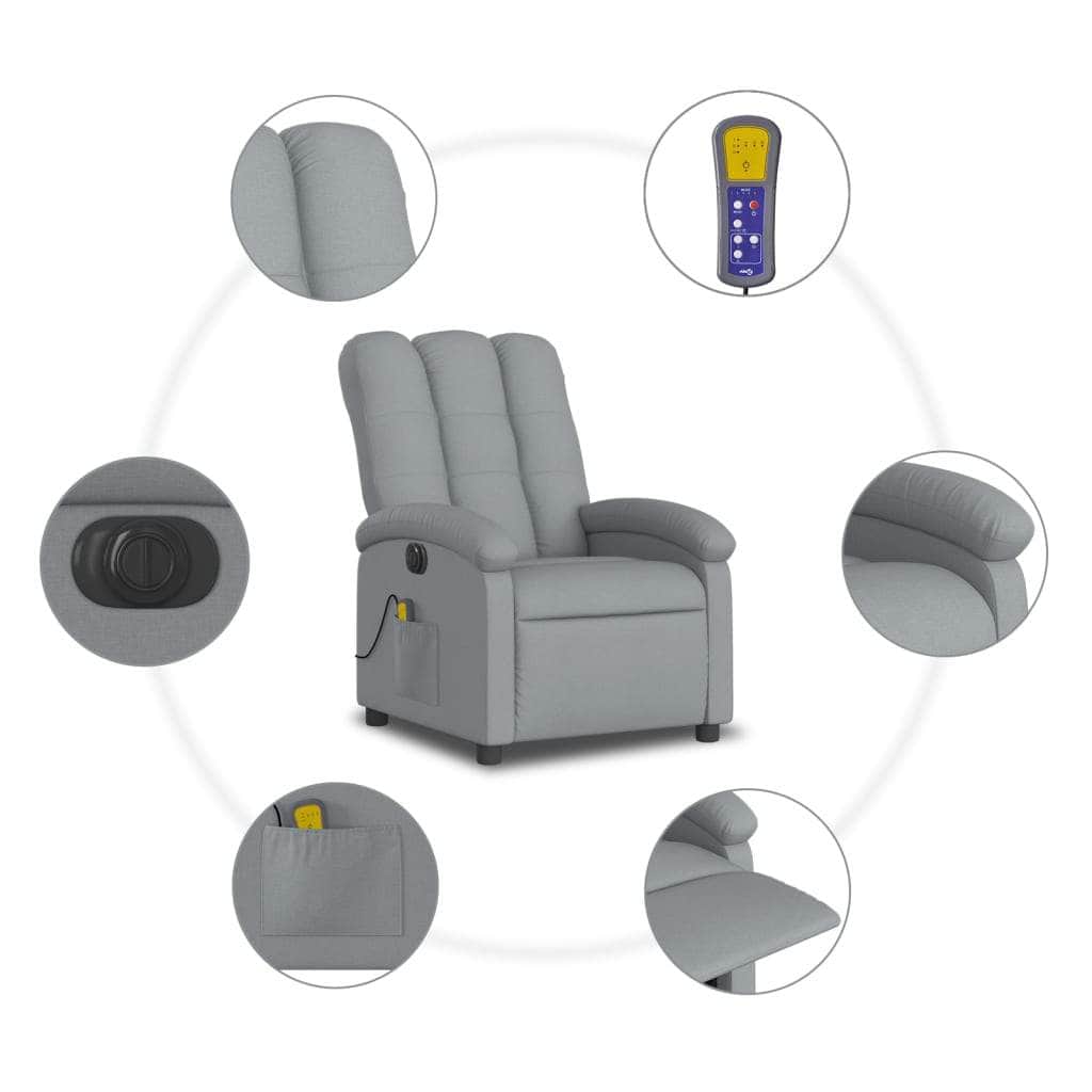 Electric Massage Recliner Chair - Fabric