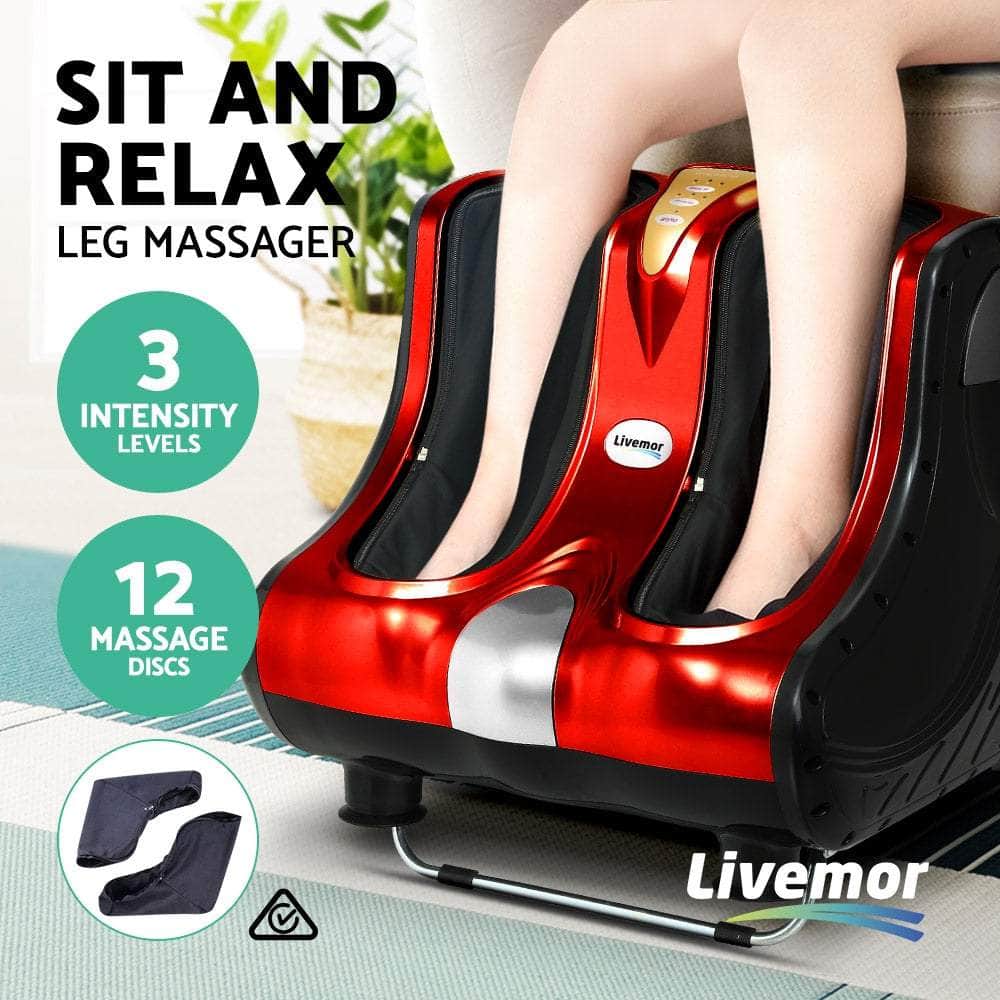 Livemor 5-in-1 Leg Massager - Red