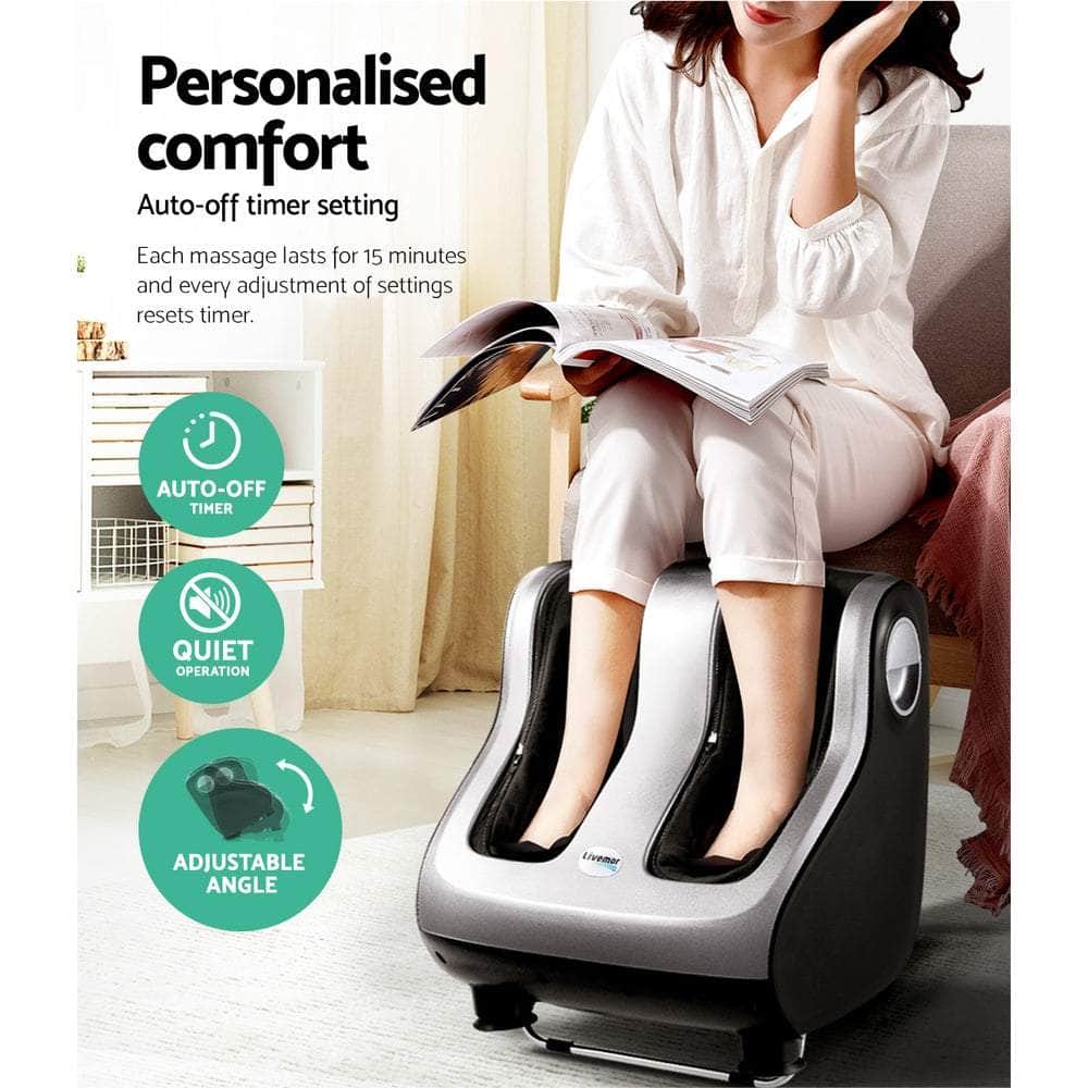 Livemor 5-in-1 Leg & Foot Massager - Silver