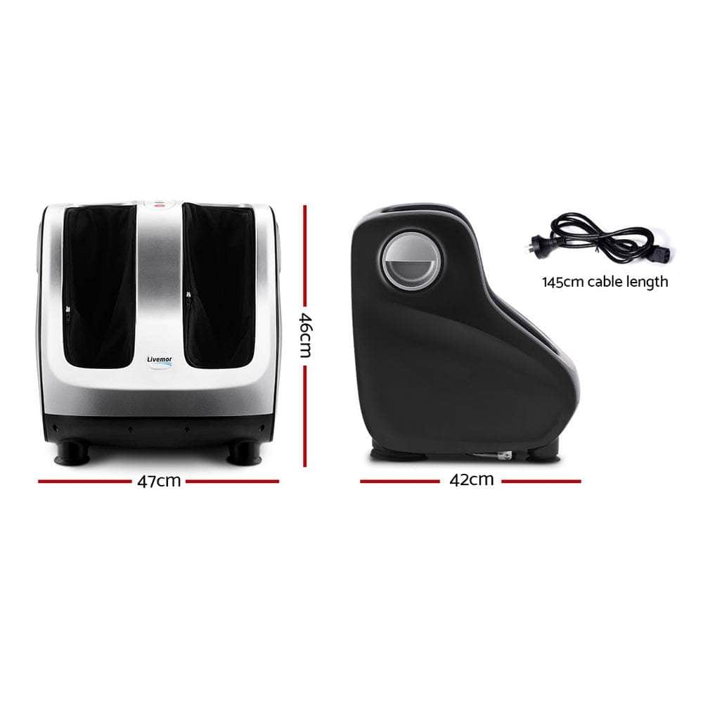 Livemor 5-in-1 Leg & Foot Massager - Silver