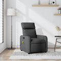 Massage Recliner Chair - Dark Grey Fabric