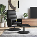 Massage Recliner Chair with Footstool - Faux Leather