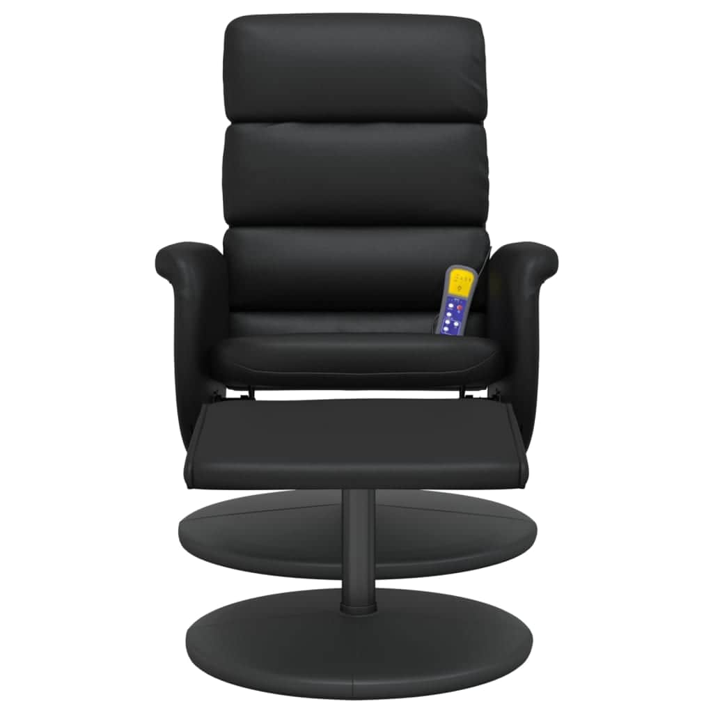 Massage Recliner Chair with Footstool - Faux Leather