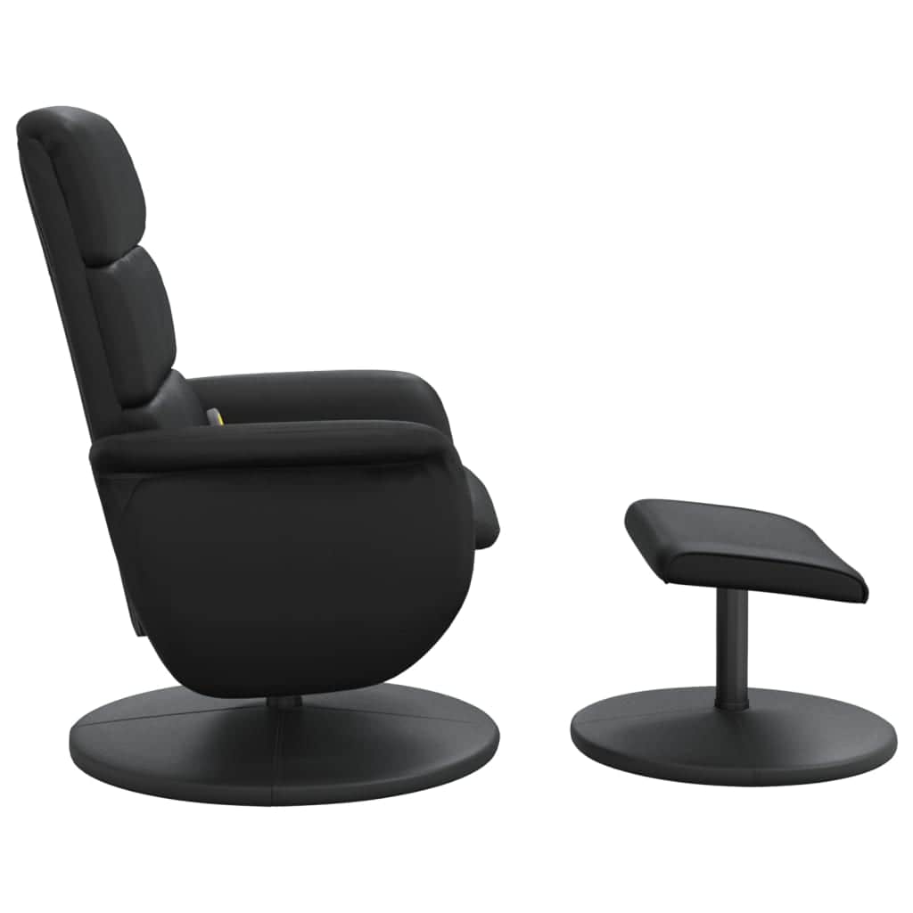 Massage Recliner Chair with Footstool - Faux Leather