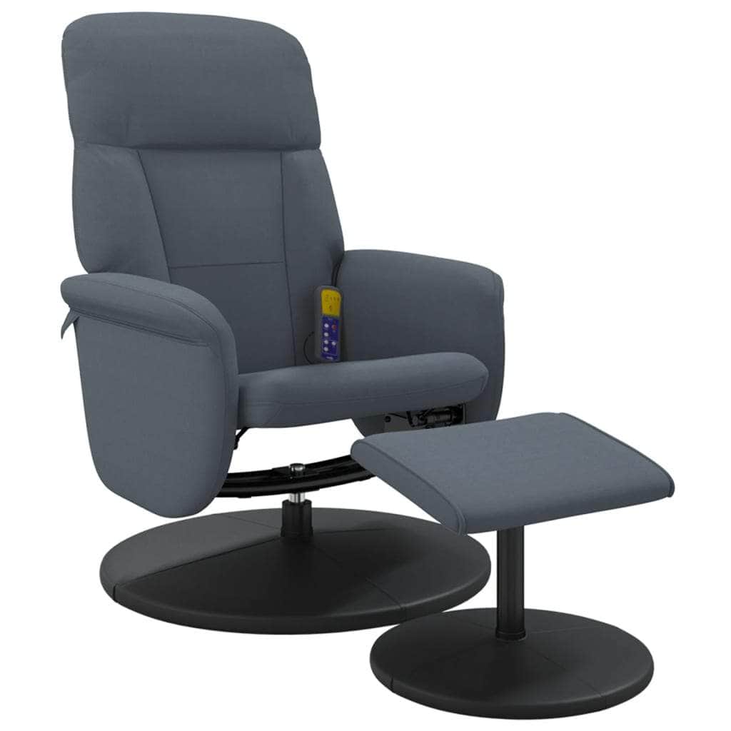Massage Recliner Chair with Footstool - Velvet