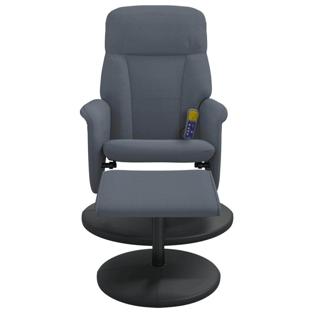 Massage Recliner Chair with Footstool - Velvet