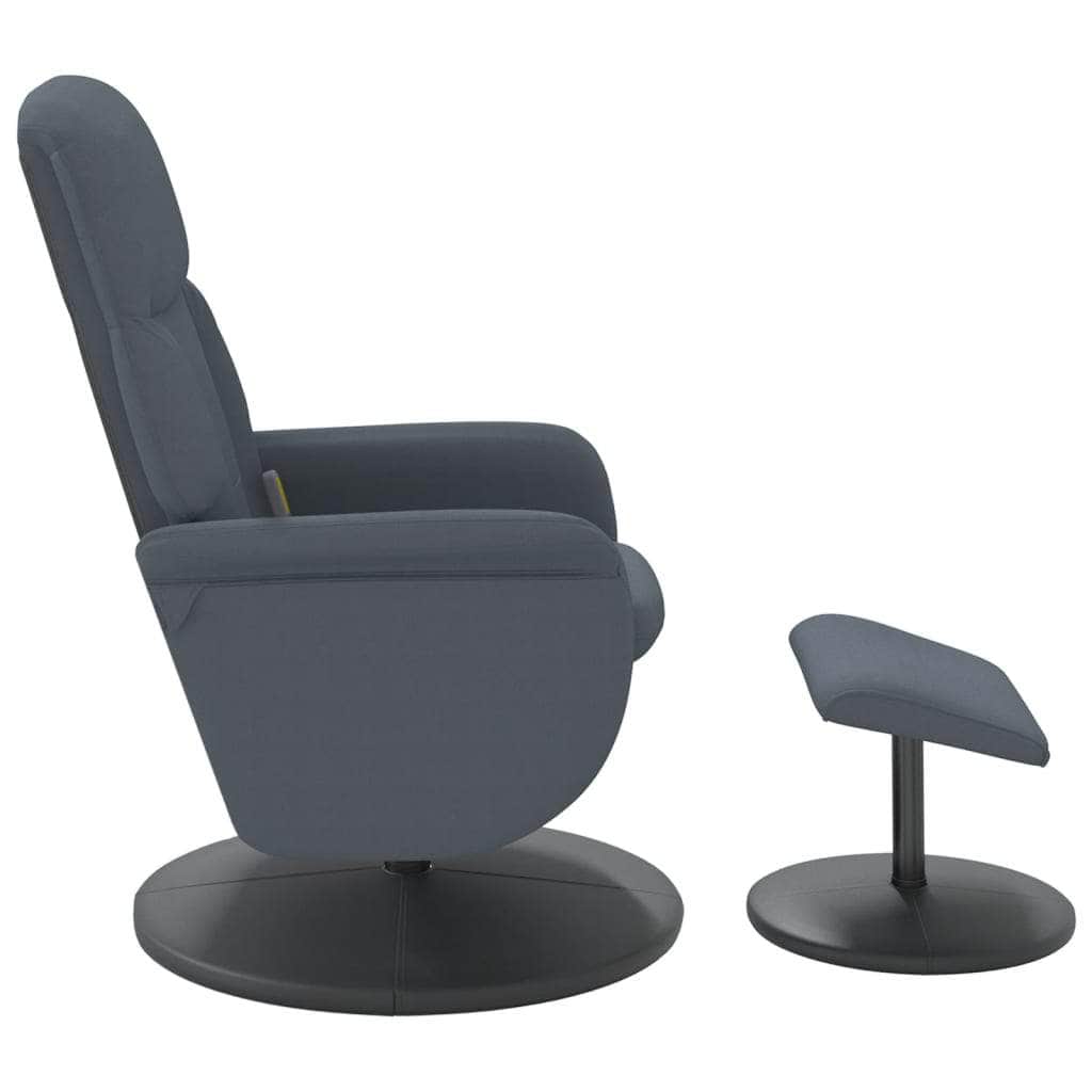 Massage Recliner Chair with Footstool - Velvet