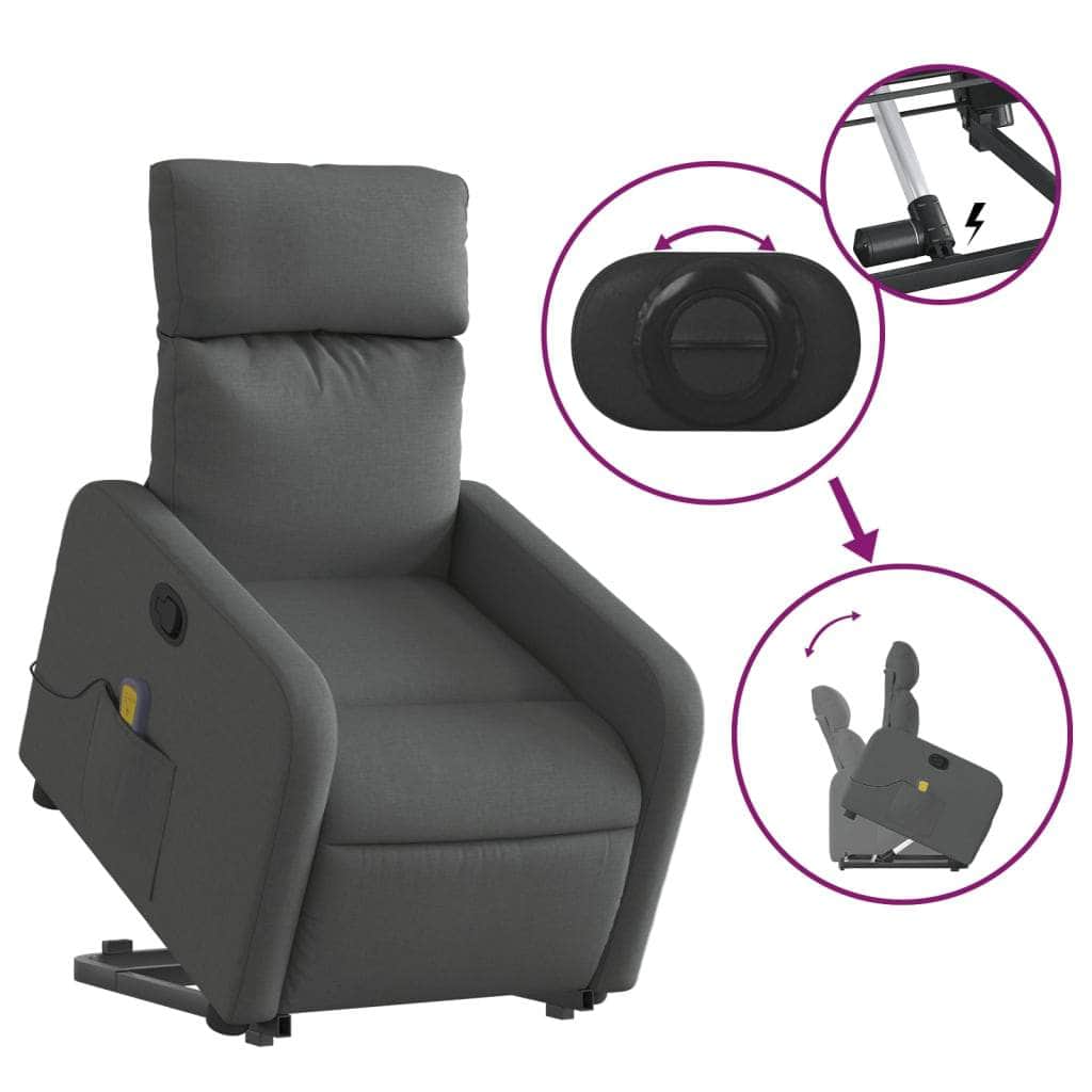 Stand-Up Massage Recliner Chair - Manual Recline