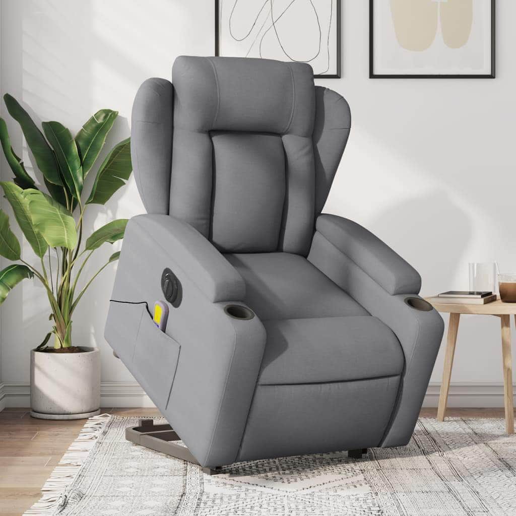 Electric Stand-Up Massage Recliner - Fabric