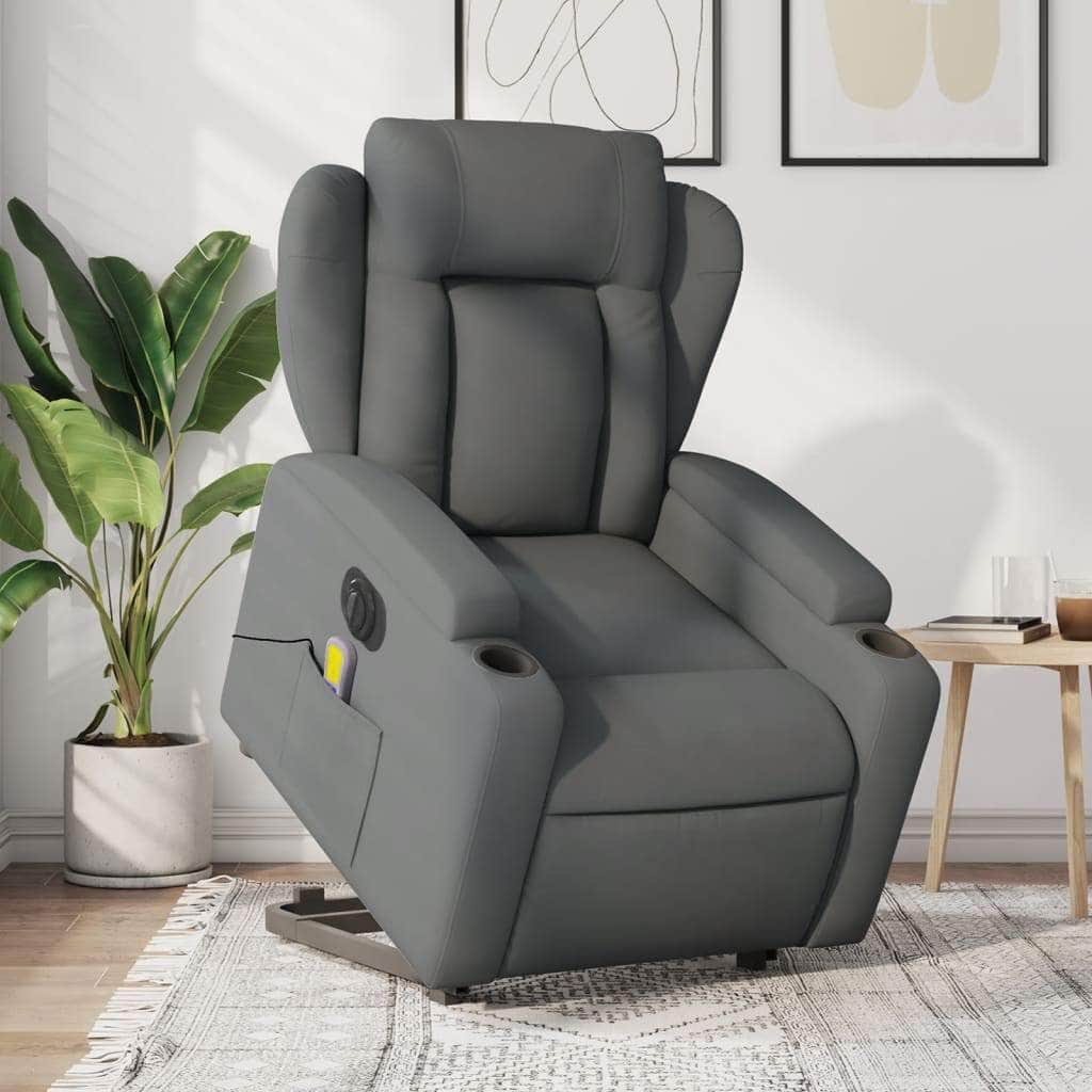 Electric Stand-Up Massage Recliner - Fabric