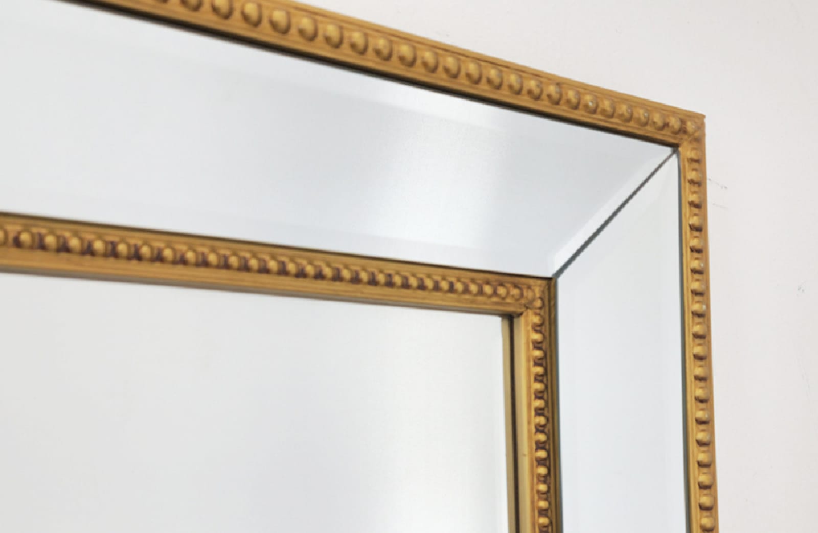 Gold Beaded Framed Mirror 80x110cm